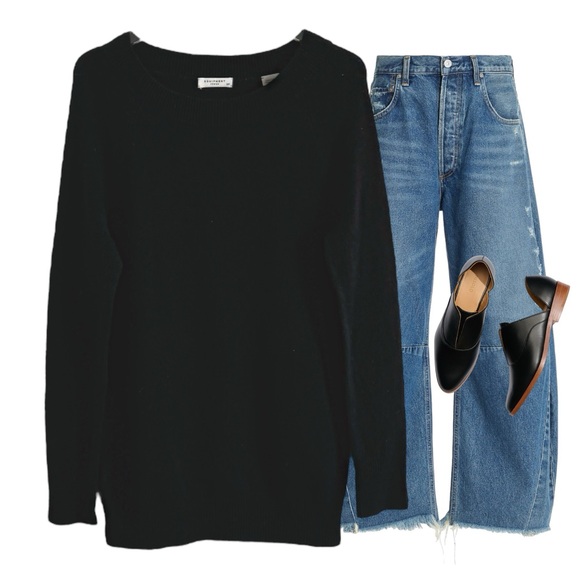 EQUIPMENT WOOL CASHMERE BLACK PULLOVER JUMPER TOP SWEATER SZ S - Picture 1 of 5